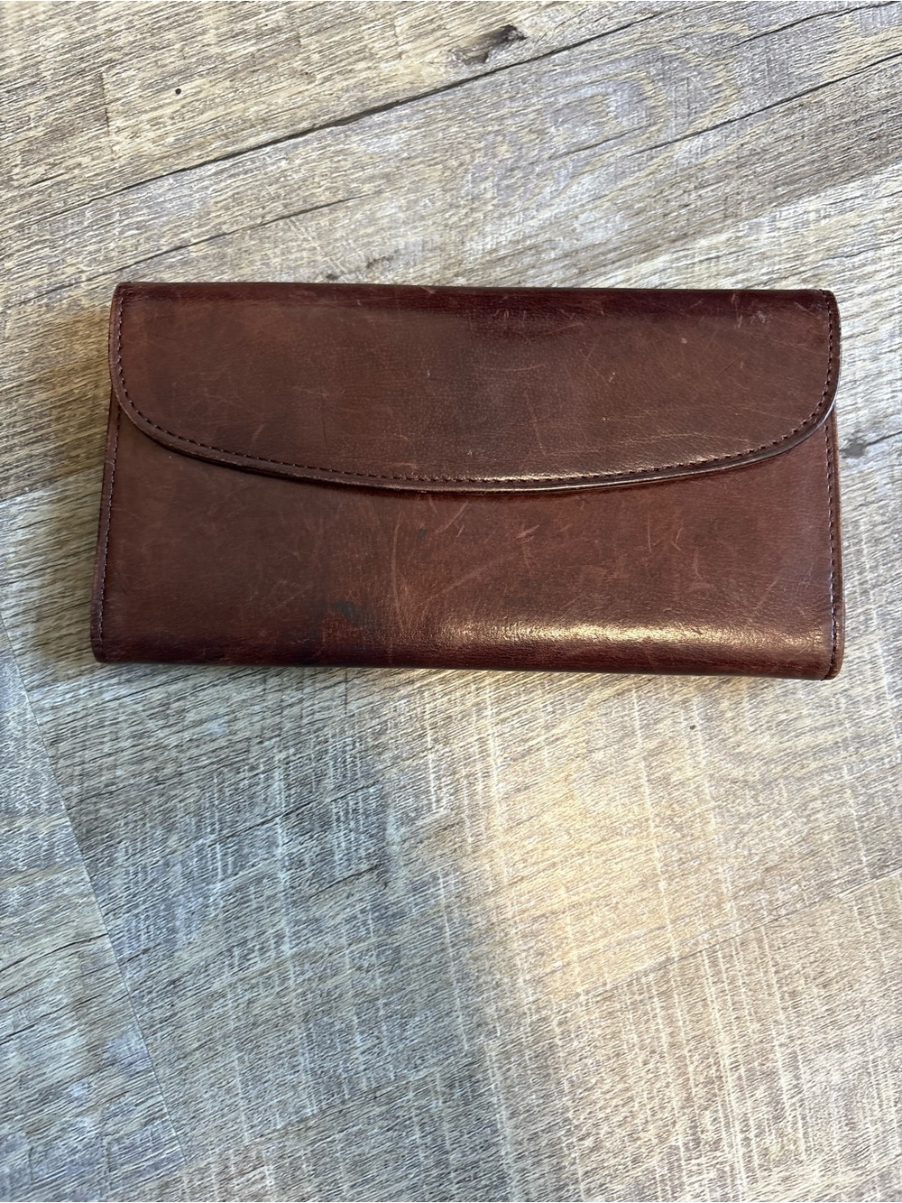 Coach Men's Dark Brown Leather Wallet Clutch